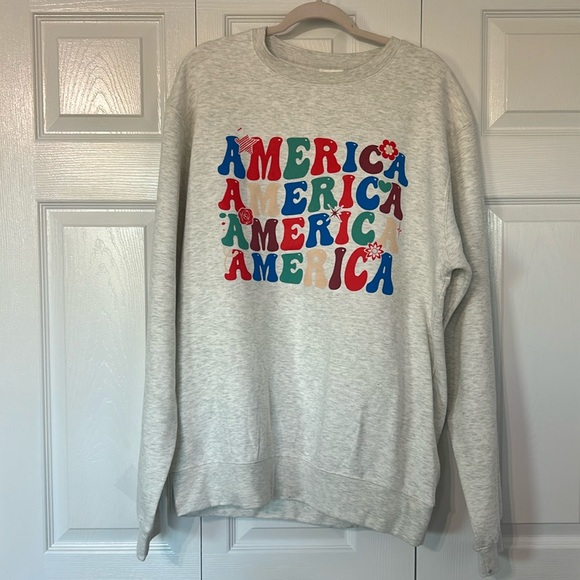Pacific & Co Classic Crewneck Sweatshirt Retro America multicolor Size 2XL - Picture 3 of 11